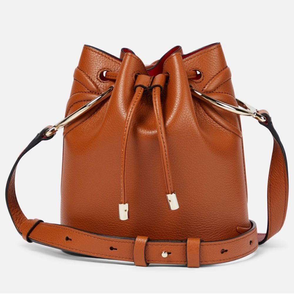Christian Louboutin By My Side embellished textured-leather bucket bag